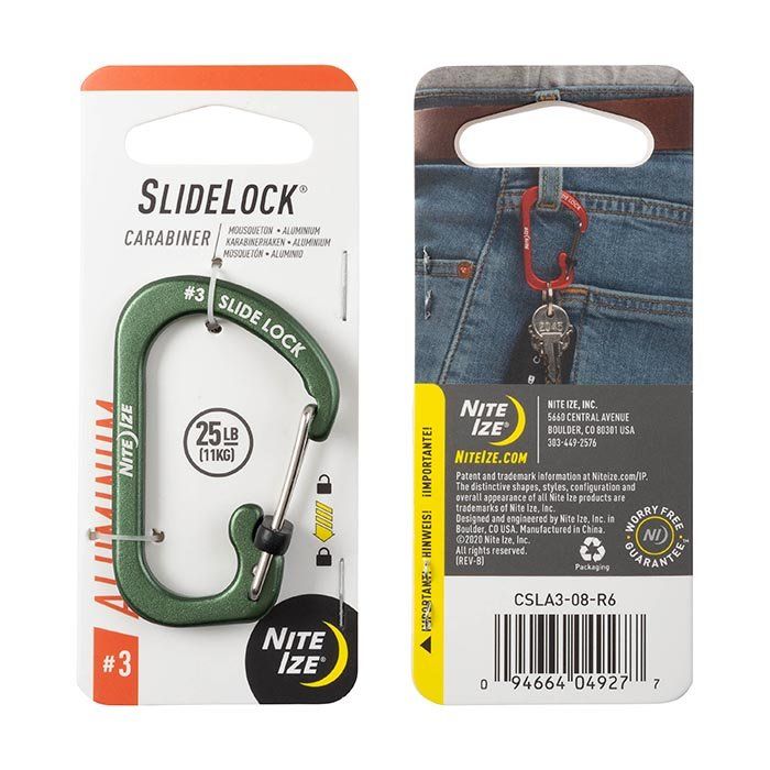 Nite Ize Slidelock Carabiner Aluminum CSLA - Survival & Outdoors